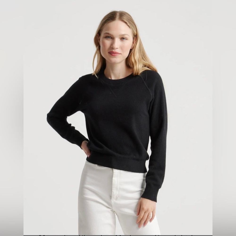 NWT Quince Mongolian Shrunken Cashmere Sweatshirt